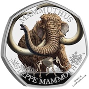 2024 Steppe Mammoth 50p Silver Proof Colour - Charles III